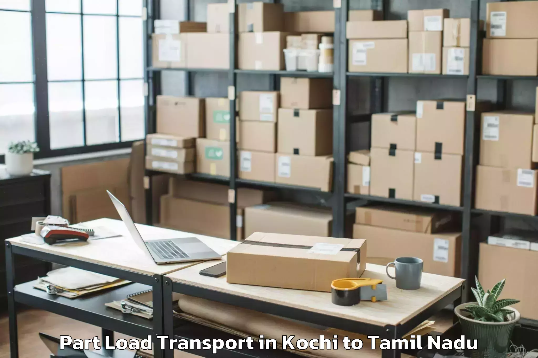 Top Kochi to Thiruverumbur Part Load Transport Available